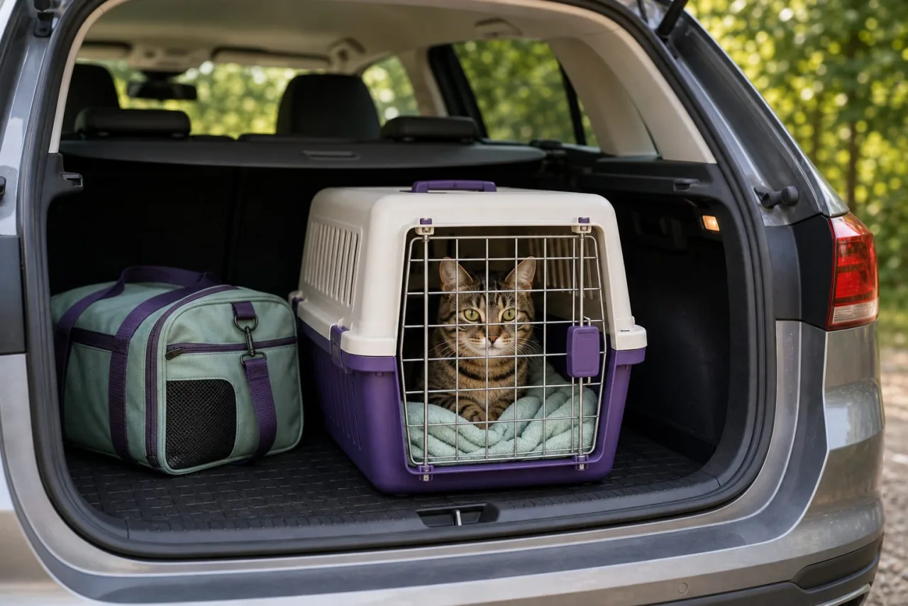 Transport de chat à Eguisheim